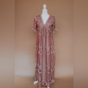 Pink Blush Maternity Mauve Maternity Dress